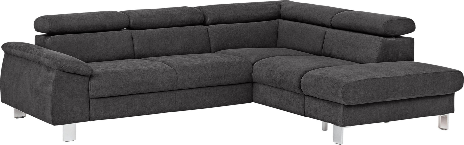 COTTA Ecksofa »Komaris«, inklusive Kopf- bzw. Rückenverstellung, wahlweise Bettfunktion, Bettkasten und RGB-LED-Beleuchtung