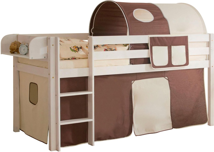 Ticaa Hochbett »Malte« mit Rolllattenrost und Textil-Set