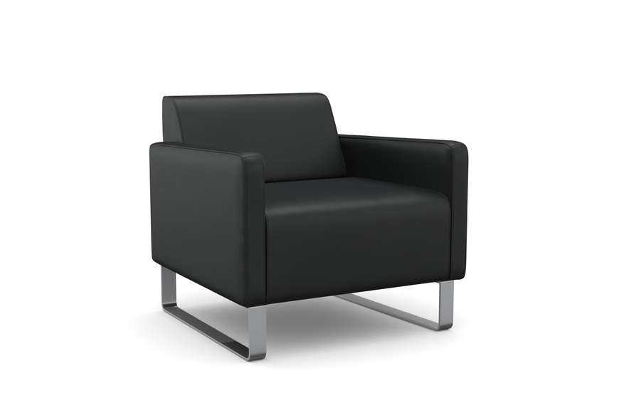 machalke® Sessel »single«, Ledersessel mit Metallkufen
