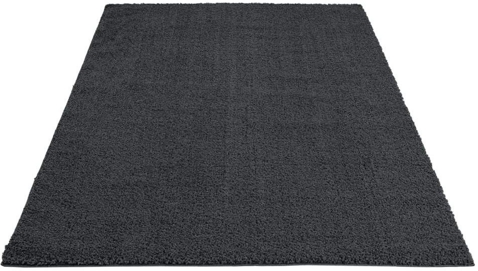 Carpet City Hochflor-Teppich »Plainy«, rechteckig, 30 mm Höhe, Polyester, Langflor Uni Rosé, Wohnzimmer