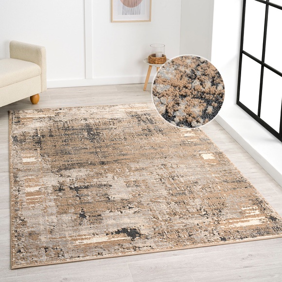 Leonique Teppich »Hamsa«, rechteckig, 9 mm Höhe, im Vintage & Used Look, mehrfarbiges & abstraktes Design, besonders dichte Qualität, weich, ideale Teppiche für Wohnzimmer, Schlafzimmer, Esszimmer, Ankleidezimmer