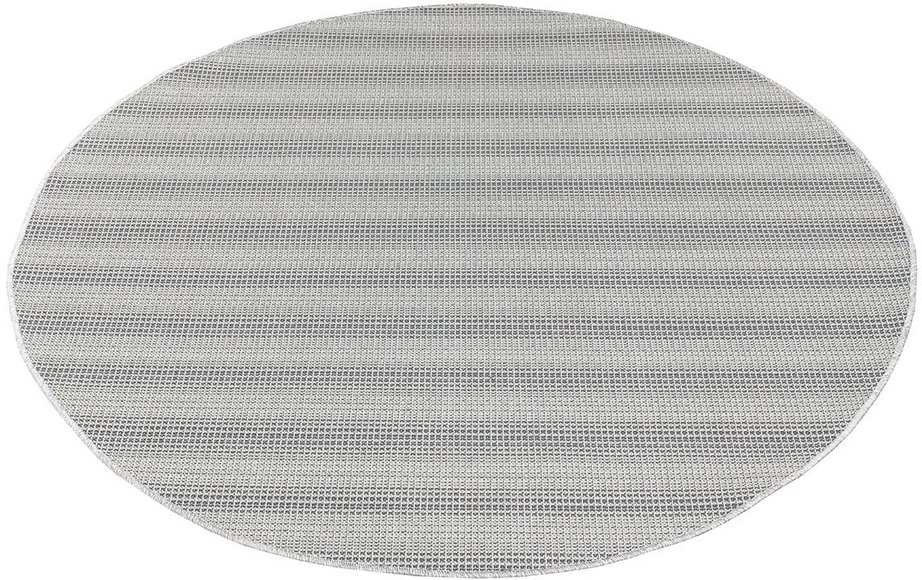 Carpet City Teppich »Palm«, rund, 5 mm Höhe, Wetterfest & UV-beständig, für Balkon, Terrasse, Flur, Küche, flach gewebt