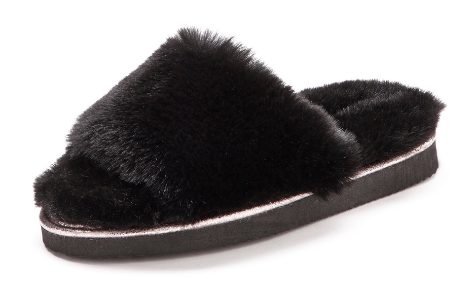 LASCANA Hausschuh, Pantolette mit kuscheligem Fellimitat