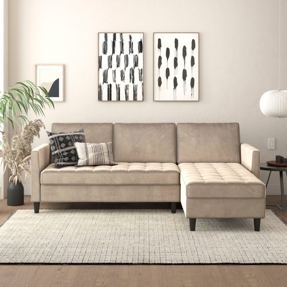 Dorel Home Ecksofa »Presley«, Ecksofa mit Bett-Funktion und Stauraum, verstellbare Rückenlehne