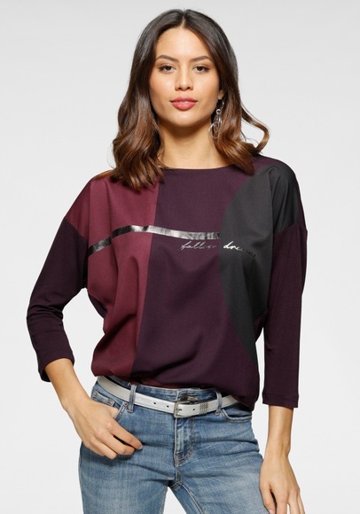 Laura Scott Shirtbluse, im Materialmix