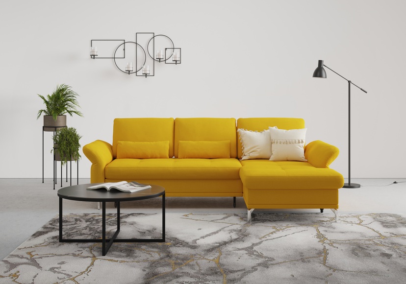 INOSIGN Ecksofa »Palm Beach«, Federkern, mit Sitztiefenverstellung, wahlweise mit Bettfunktion, Bettkasten und Armteilverstellung