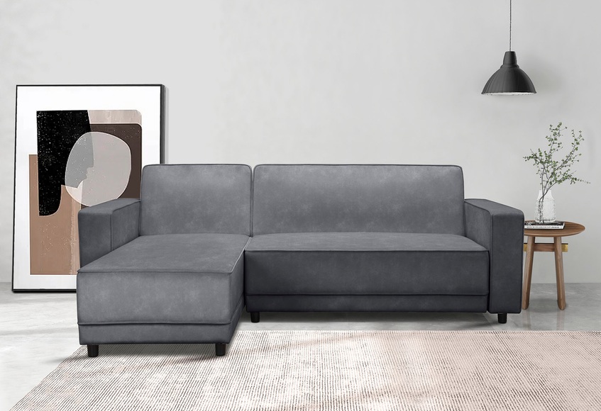 Dorel Home Ecksofa »Allie Schlafsofa 230 cm mit Relaxfunktion in der Rückenlehne«, Schlaffunktion (108/194,5cm), trendiger Cord o. pflegeleichter Velours