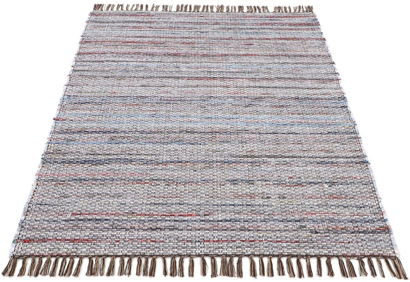 carpetfine Teppich »Kelim Chindi«, rechteckig, 6 mm Höhe, Flachgewebe Wendeteppich mit Fransen, Wohnzimmer