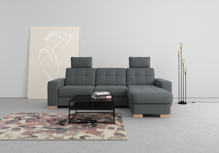 sit&more Ecksofa, wahlweise mit Bettfunktion und Bettkasten