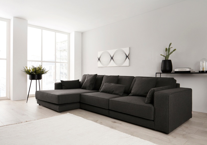 GOODproduct Ecksofa »Grenette«, Modulsofa, im Baumwoll-/Leinenmix oder umweltschoned aus recycelten Stoffen, Federkern