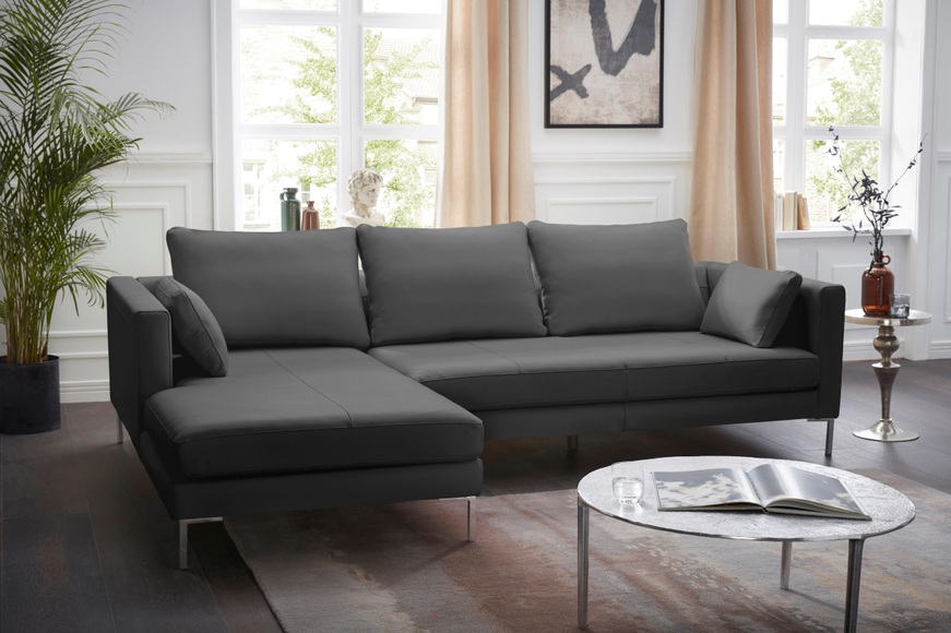 Alte Gerberei Ecksofa »Marinus«, mit schmalen Lehnen, inklusive Rückenkissen & Armlehnkissen