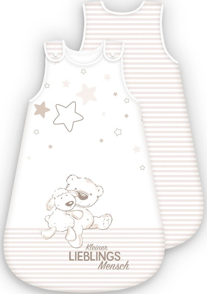 Herding Premium-Schlafsack Kleiner Lieblingsmensch - beige - Gr.90 cm