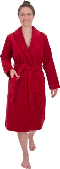 Wewo fashion Damenbademantel, (1 St.), kuscheliger Schalkragen