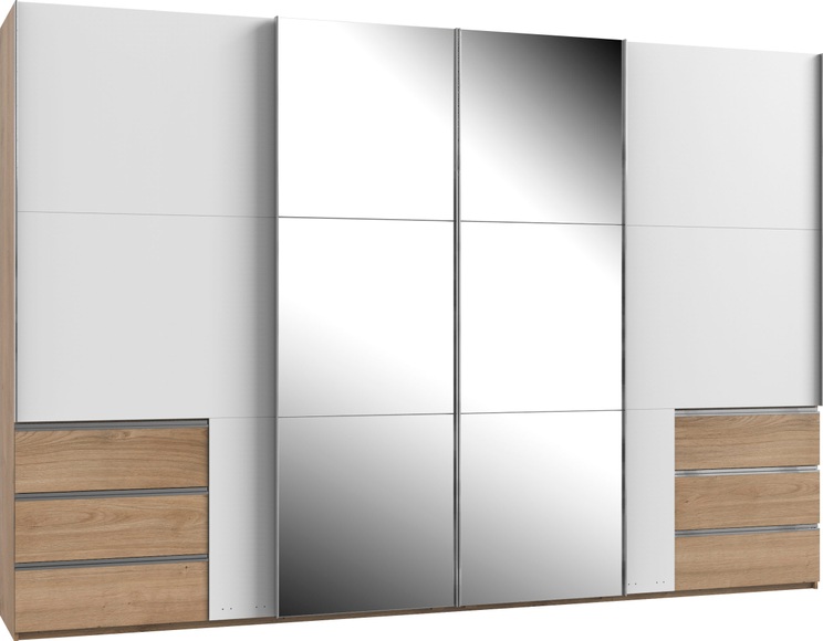 Fresh To Go Schwebetürenschrank »Level«, mit Synchronöffnung