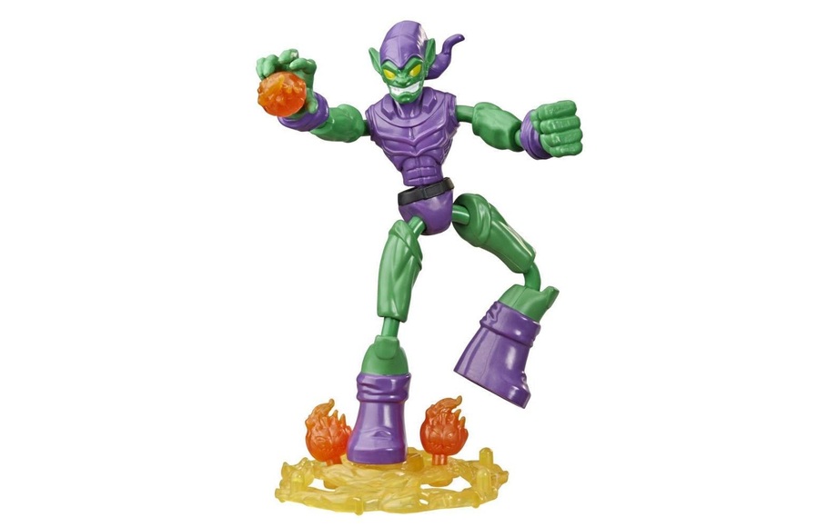 Hasbro E89735X2 - Marvel Spider Man Bend and Flex Grüner Kobold, Actionfigur, 15 cm