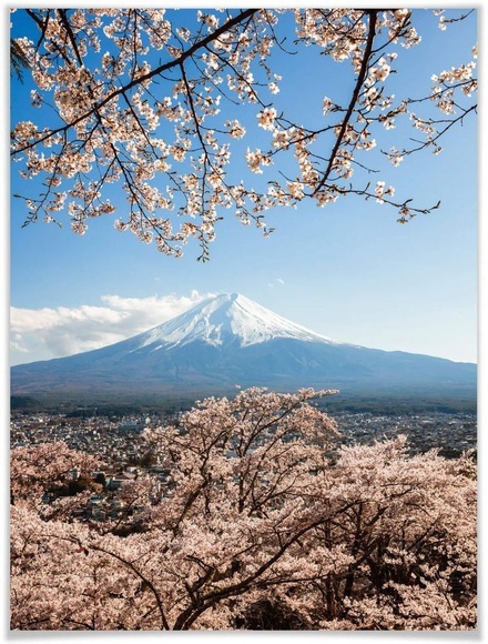 Wall-Art Poster »Mount Fuji Japan«, Berge, (1 St.), Poster, Wandbild, Bild, Wandposter