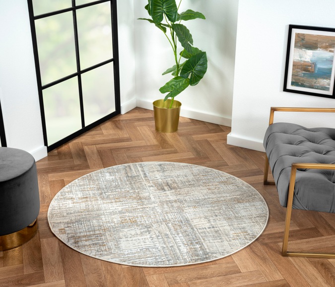 Myflair Möbel & Accessoires Teppich »My Taste«, rund, Kurzflor, Retro-Design, besonders weich durch Microfaser