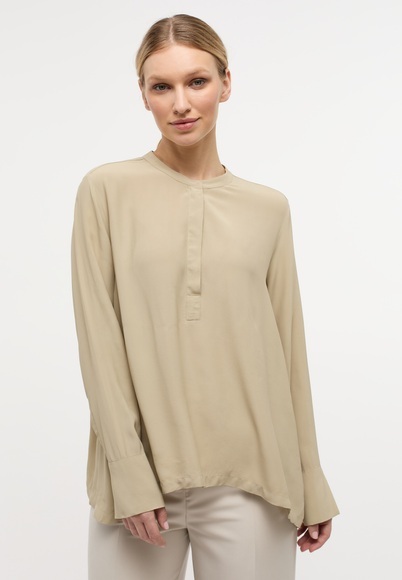LANGARM BLUSE 1863 BY ETERNA - PREMIUM KREPP ODER CRÊPEGEWEBE SALBEI