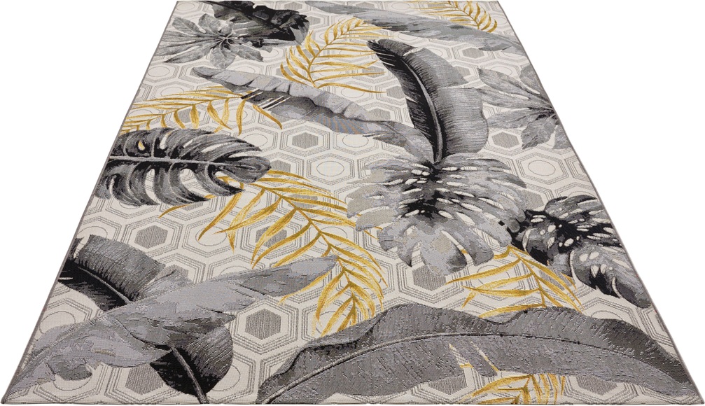 HANSE Home Outdoorteppich »Gold Leaves«, rechteckig, 3 mm Höhe, strapazierfähig, robust, pflegeleicht, fussbodenheizungsgeeignet