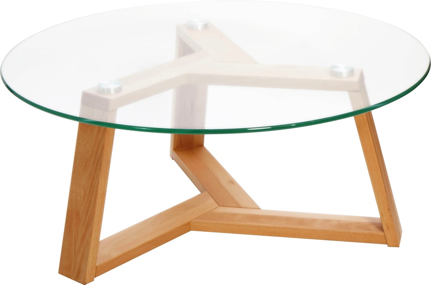 Premium collection by Home affaire Couchtisch »Mantua«, Durchmesser Glastischplatte: 90 cm