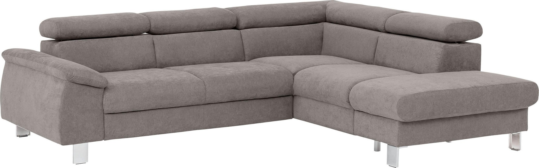 COTTA Ecksofa »Komaris«, inklusive Kopf- bzw. Rückenverstellung, wahlweise Bettfunktion, Bettkasten und RGB-LED-Beleuchtung