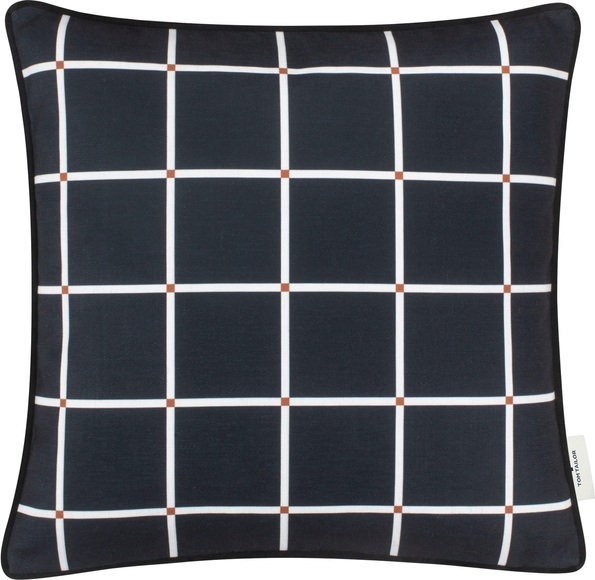 TOM TAILOR Kissenhülle »Winter Check«, (1 St.), mit modernem Druckmotiv