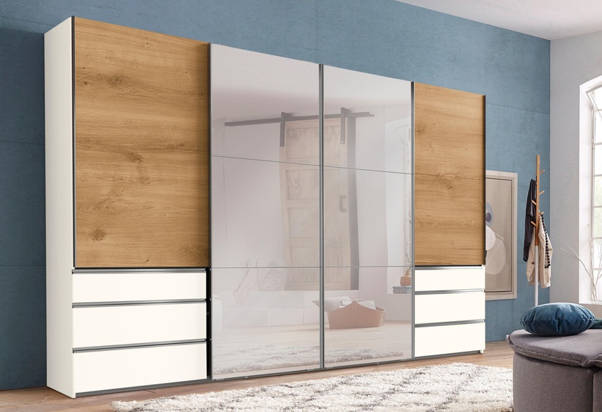 Fresh To Go Schwebetürenschrank »Level«, mit Synchronöffnung