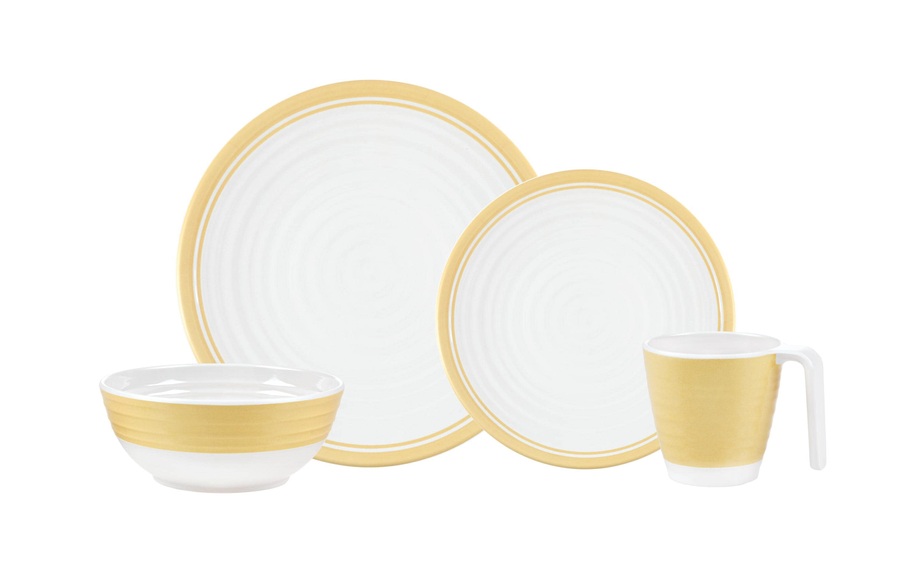 KOOR Geschirr-Set »Melanin vanille«, (16 tlg.)