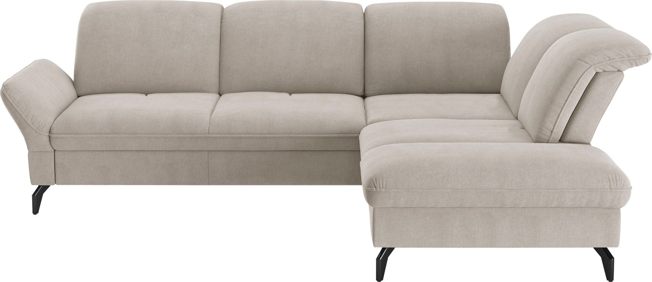 sit&more Ecksofa, Wahlweise mit Bett-, Kopfteil - und Armlehnfunktion, sowie Stauraum
