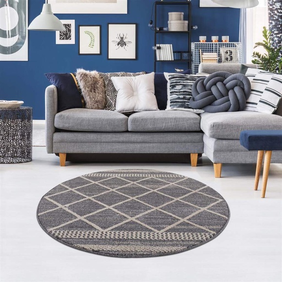 Carpet City Teppich »Art 2645«, rund, 7 mm Höhe, Kurzflor Teppich, Wohnzimmer