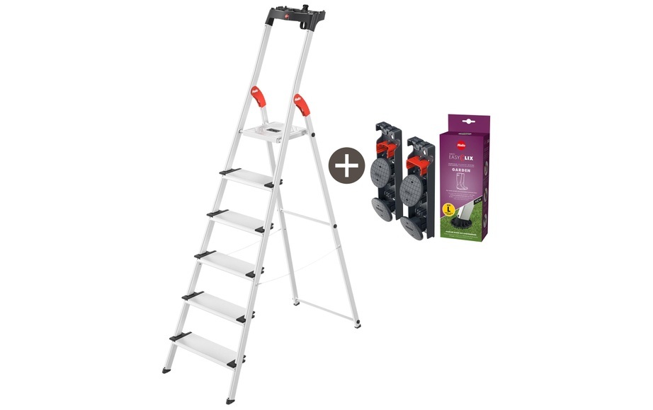 Hailo Gartenleiter L80 6 Stufen