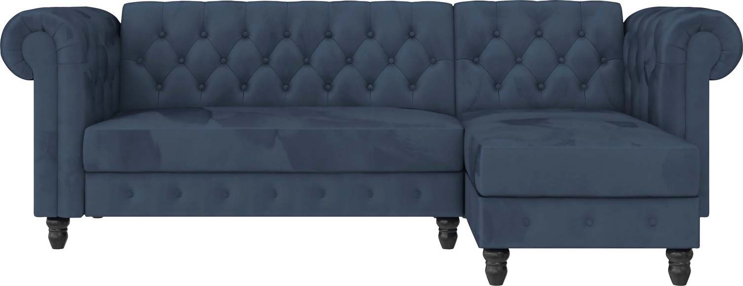Dorel Home Ecksofa »Felix«, mit Bett-Funktion, Recamiere beidseitig montierbar, Sitzhöhe 46 cm