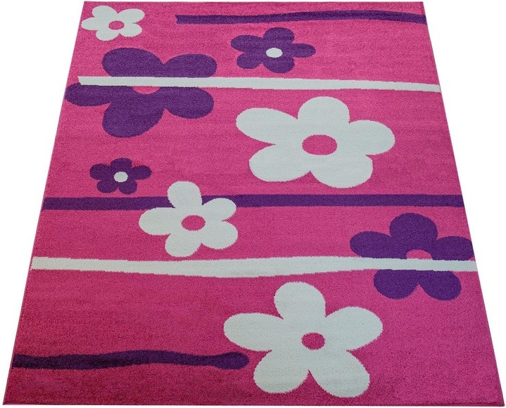 Paco Home Kinderteppich »Alma 904«, rechteckig, 14 mm Höhe, Kurzflor, Kinder Design, Motiv Blumen, Kinderzimmer