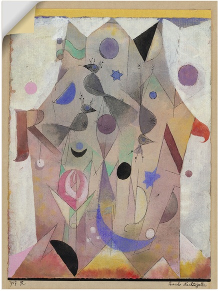Artland Wandbild »Persische Nachtigallen. 1917«, Muster, (1 St.), in vielen Grössen & Produktarten - Alubild / Outdoorbild für den Aussenbereich, Leinwandbild, Poster, Wandaufkleber / Wandtattoo auch für Badezimmer geeignet