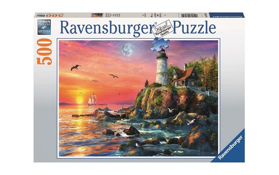 Ravensburger Puzzle 16581 - Leuchtturm am Abend -Puzzle für Erwachsene und Kinder ab 12 Jahren