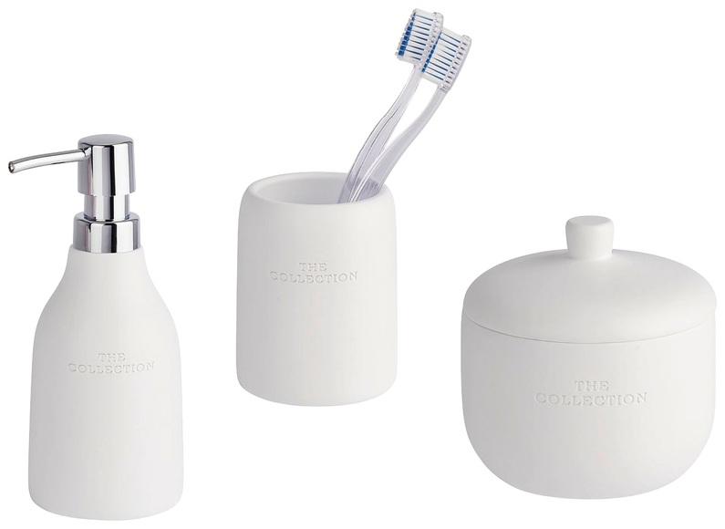 WENKO Badaccessoires-Sets »The Collection«, Zahnputzbecher, Seifenspender & Universaldose