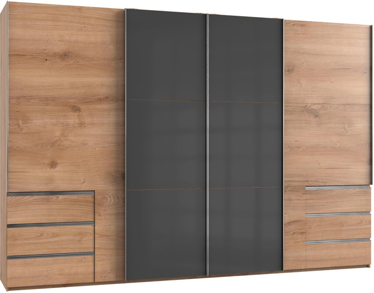 Fresh To Go Schwebetürenschrank »Level«, mit Glastüren und Synchronöffnung