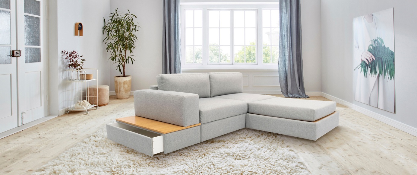 andas Sofa »Familienzeit«, (5 St.), Modulsofa, Module auch einzeln, unendlich erweiterbar, flexibel stellbar