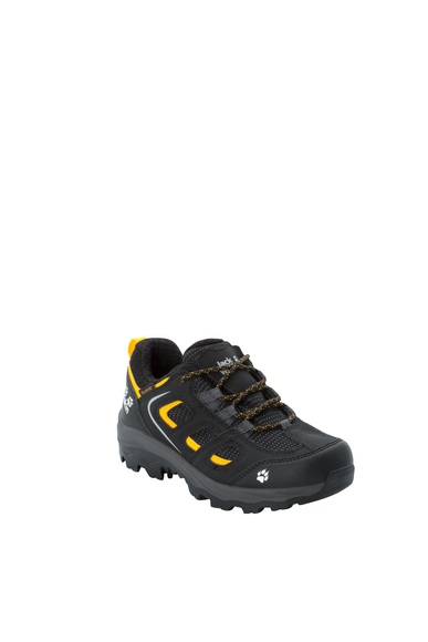 Jack Wolfskin Wasserdichte Kinder Wanderschuhe Vojo Texapore Low Kids 37 schwarz black / burly yellow