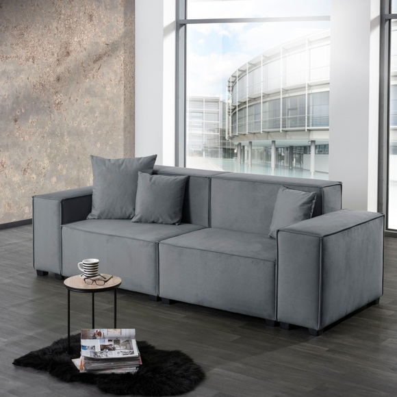 Max Winzer® Wohnlandschaft »MOVE«, (Set), Sofa-Set 01 aus 6 Sitz-Elementen, inklusive 3 Zierkissen, individuell kombinierbar