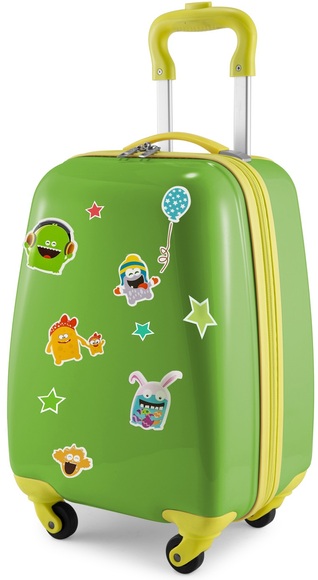 Hauptstadtkoffer Kinderkoffer »For Kids, Monster«, 4 Rollen, mit wasserbeständigen, reflektierenden Monster-Stickern