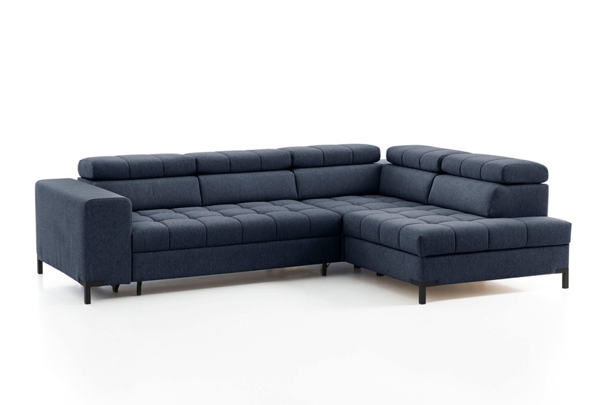 exxpo - sofa fashion Ecksofa, Steppung im Sitzbereich, Wahlweise mit Bettfunktion und Bettkasten, inklusive 5 verstellbaren Kopfstützen