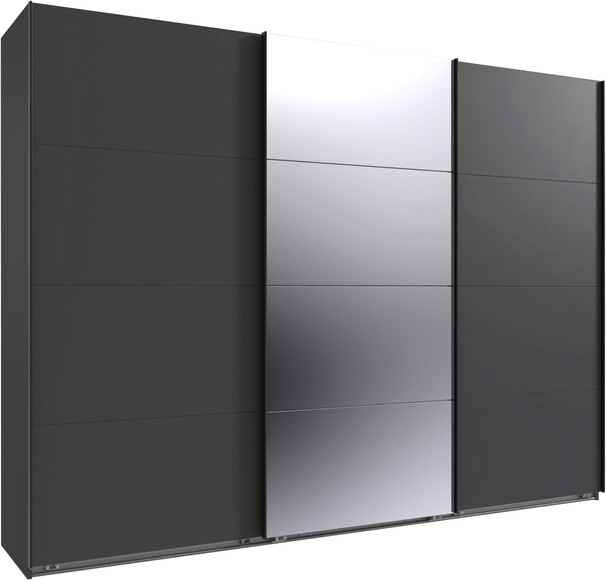 Wimex Kleiderschrank »Mugano, Made in Germany, Lieferung bis in Deine Etage und Stellort«, (wähle Deine Ausstattung: Basic oder Premium!), 3 Schwebetüren, grosse Grössen, mit oder ohne Spiegel, Metallgriffe