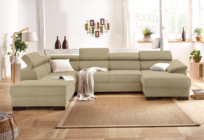 Home affaire Wohnlandschaft »Mika«, wahlweise mit Bettfunktion