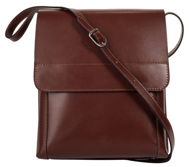 Cluty Umhängetasche, echt Leder, Made in Italy