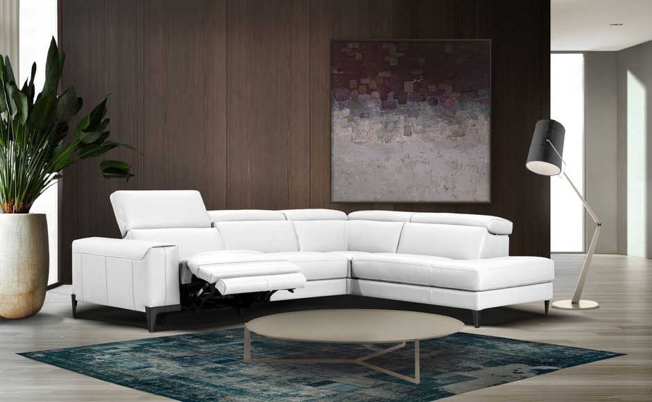 CALIA ITALIA Ecksofa »Benja, Designsofa mit erstklassigen Komfortfunktionen zum Wohlfühlen« in Leder, mit elektrischer Relaxfunktion