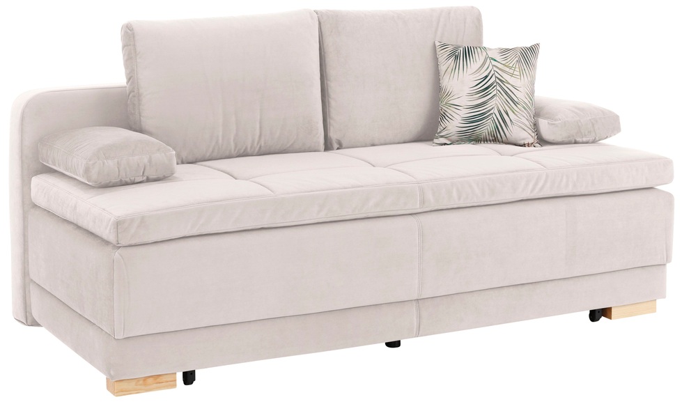 Home affaire Schlafsofa »Berlin by night«, mit Boxspringfederung, incl. loser Kissen und Bettkasten