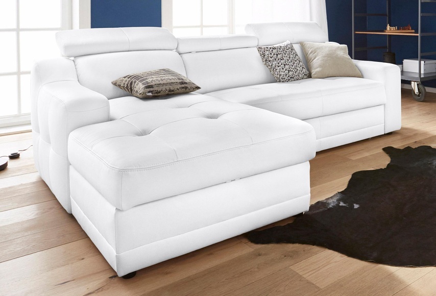 exxpo - sofa fashion Ecksofa, mit Köpf- bzw. Rückenverstellung, wahlweise mit Bettfunktion und Bettkasten