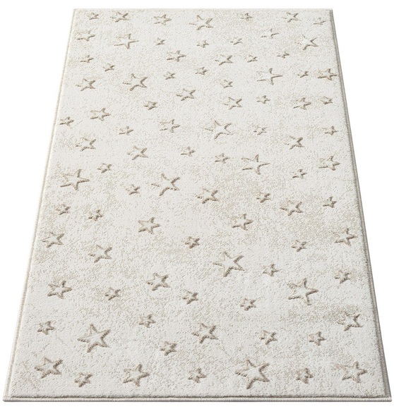 Carpet City Kinderteppich »MARA725«, rechteckig, Kinderzimmer Teppich Sterne Beige Spielzimmer