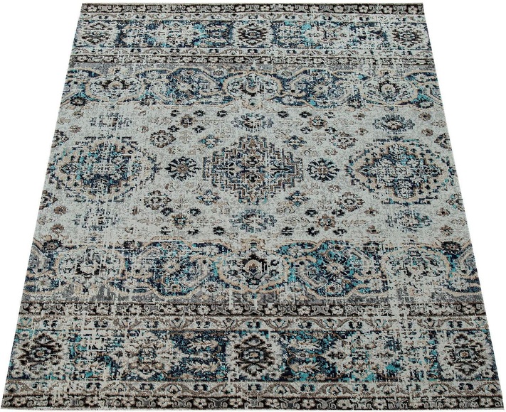 Paco Home Teppich »Artigo 419«, rechteckig, 4 mm Höhe, Kurzflor, Orient-Optik, Vintage Design, In- und Outdoor geeignet, ideal im Wohnzimmer & Schlafzimmer